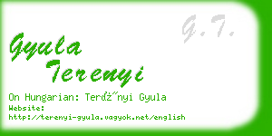 gyula terenyi business card